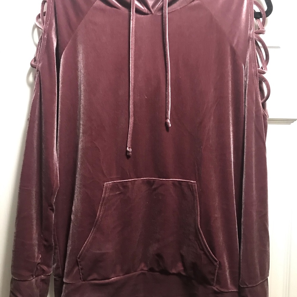Velvet sweatshirt